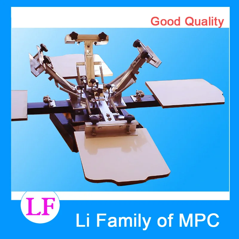 Automatic Flatbed Printer 1 Set 4 Color 4 Station Press DIY T-Shirt Printing