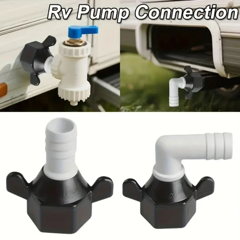 Per Shurflo Dritto e Gomito 1/2 "12mm Connettori Pompa Caravan Camper Pompa Acqua Pagoda Giunto Durevole Accessori per camper Nero