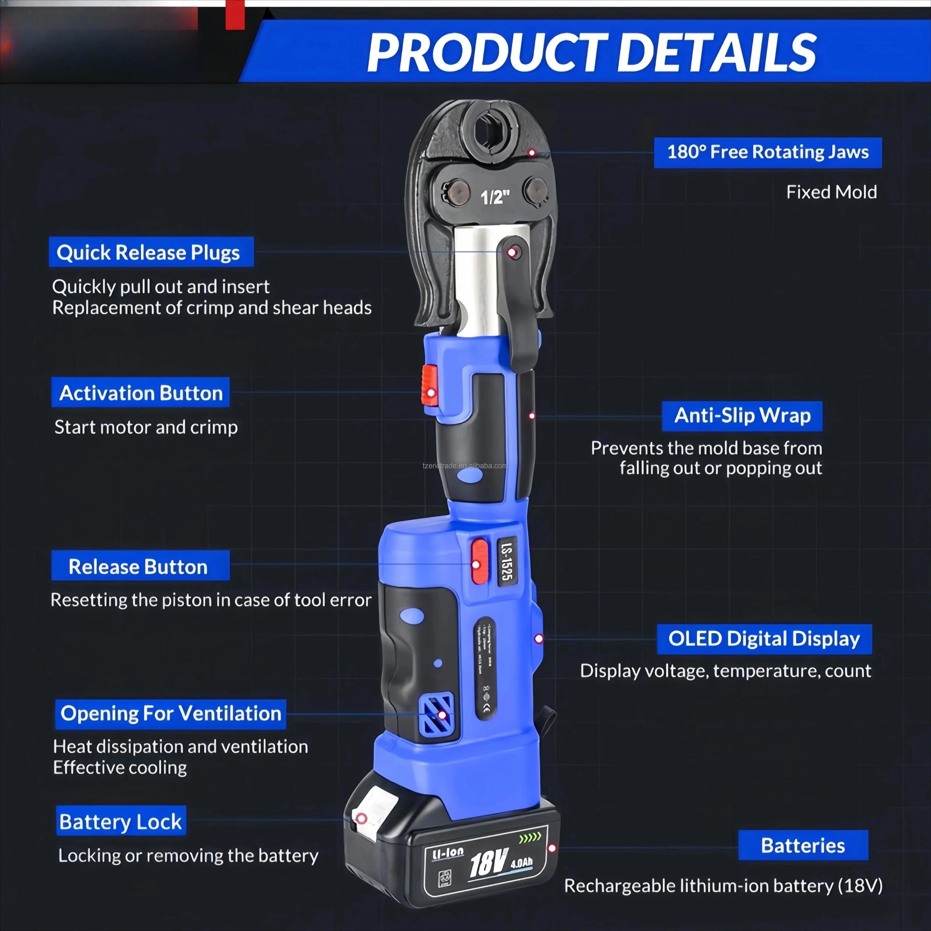 Mini Pro Press Tool Kit with Compact Universal Pro Press Jaws VUS 1/2