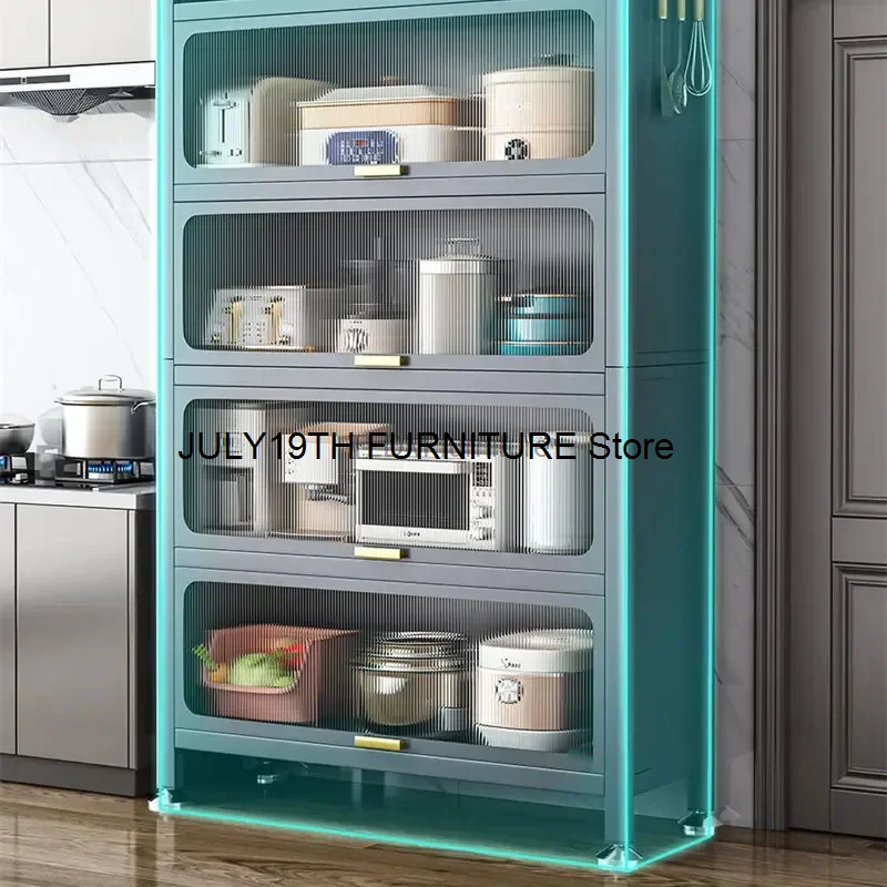 

Floor Multi-layer Kitchen Cabinet Modern Kitchen Rack Storage Cabinet Home Furniture Multifunctional Cabinet for Kitchen A