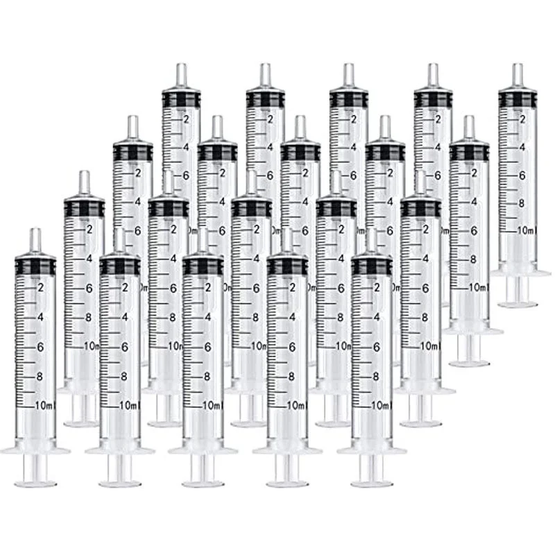 10ml 10cc Plastic Syringe  Without Needle Steriled Individually Packed for Lab Use,Measuring Liquid,Feeding Pets Tools