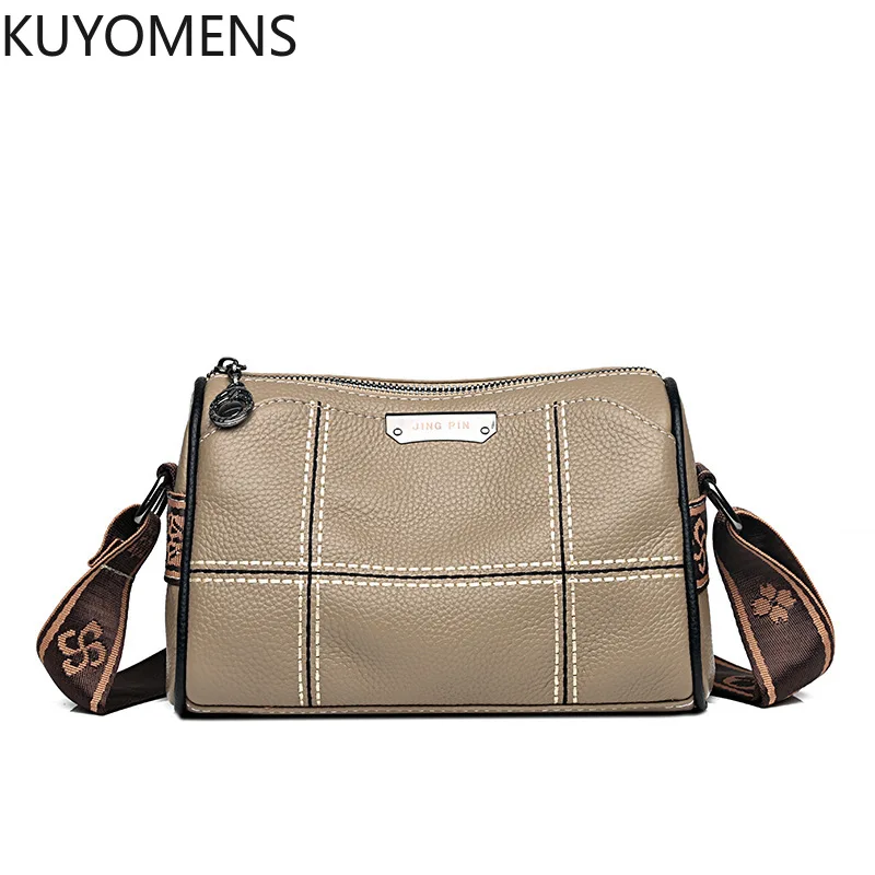 Genuine Leather Small Shoulder Bag Casual Handbag Crossbody Bags for Women Phone Pocket Girl Purse Messenger Bags