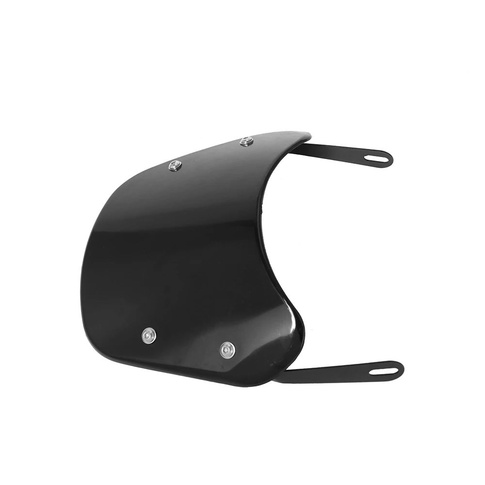 لياماها كاواساكي سوزوكي مقهى المتسابق ل هارلي هوندا دراجة نارية العالمي الأسود الزجاج الأمامي الرياح منحرف الزجاج الأمامي هدية #5