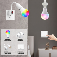 TUYA Smart RGB LED Bulb E27 with 433MHz Remote Control and RF Lamp Base Wireless Wall Switch Bluetooth APP Control 220V Lights
