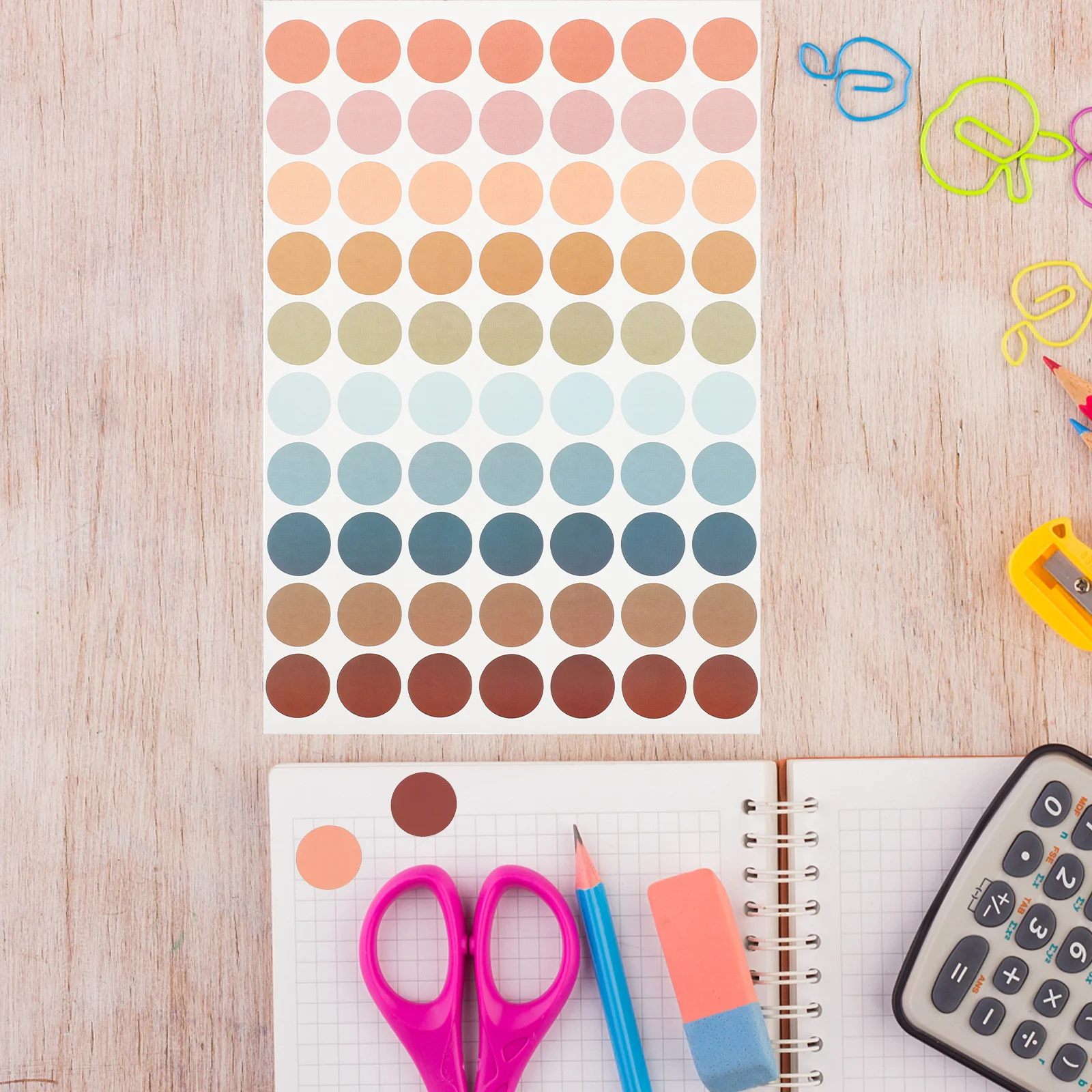 

20pcs Colored Round Sticker Labels Blank Circle Dots For Teachers Classroom Reward Coding Use Paper Material On