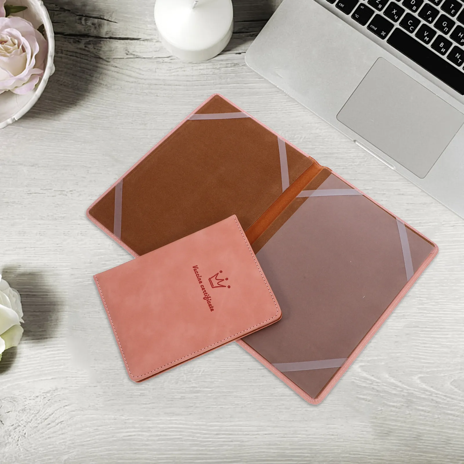 

2Pcs Birth Certificate Cover Protector Padded Document Holder for Certificate Binder Sheets Storage Case Organizer Folder