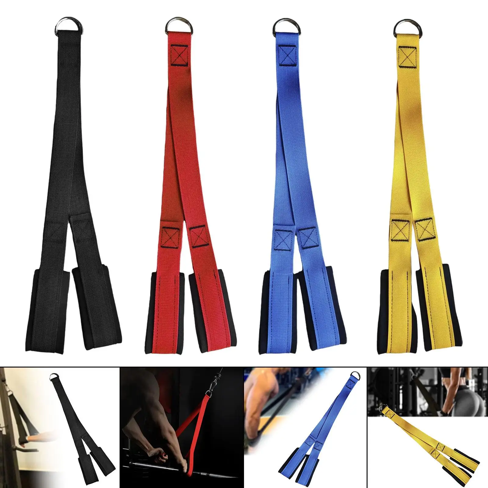 Tricep Rope Strength Training Pull Down Ropes Nonslip Cushioned Padding Activating More Muscle Fibers Triceps Extension Straps