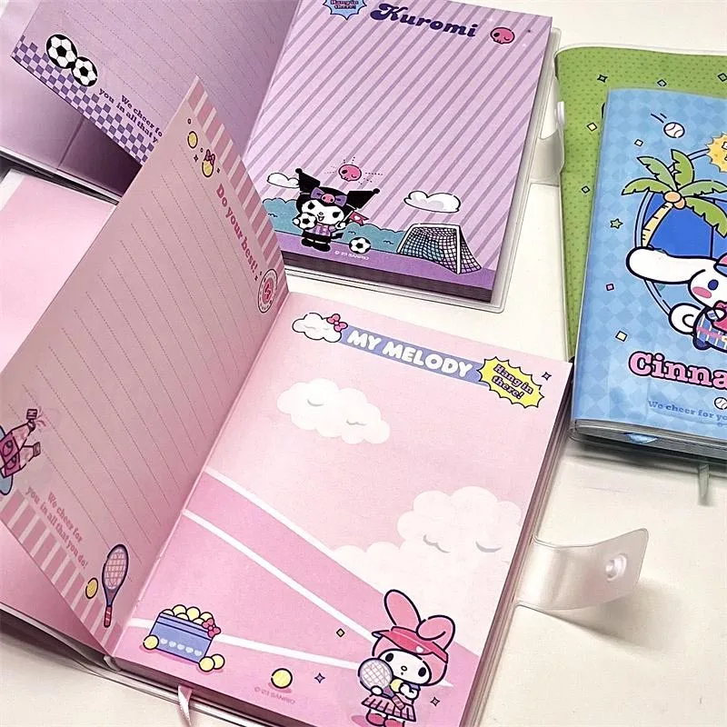 Sanrio Kuromi Melody Cinnamoroll Pochacco Notebook Cute Portable Note Book Diary Planner Stationery Gift School Supplies