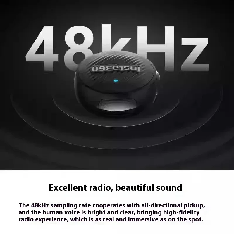 Insta360 Mic Air Transmitter 48khz جودة عالية للحد من الضوضاء التوافق مع التدفق 2 Pro تسجيل مخصص Upport بنقرة واحدة