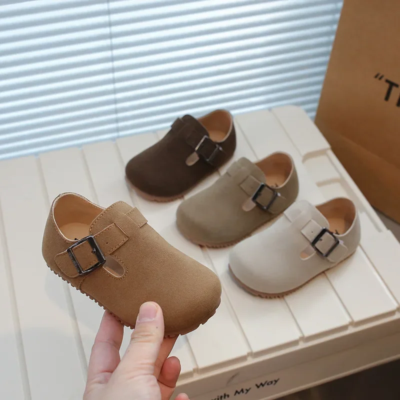 

Autumn Winter 2024 New Children Flat Shoes Suede Light Warm Kids Casual Shoes Non-slip Leisure Comfy Boys Girls Casual Loafers