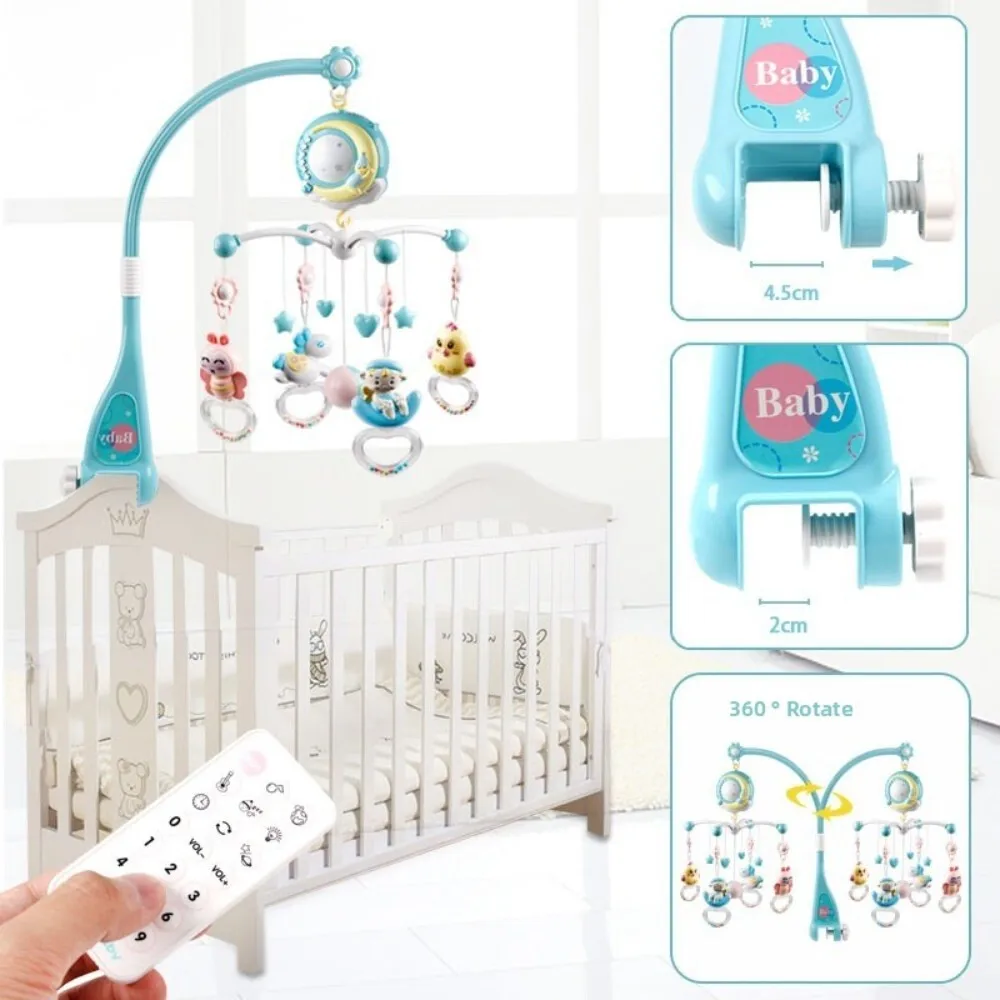 Soft Plush Musical Rotating Projection Bedtime Toy for Toddlers and Babies Soothing Cloth Bell for Nursery Bedtime Routine