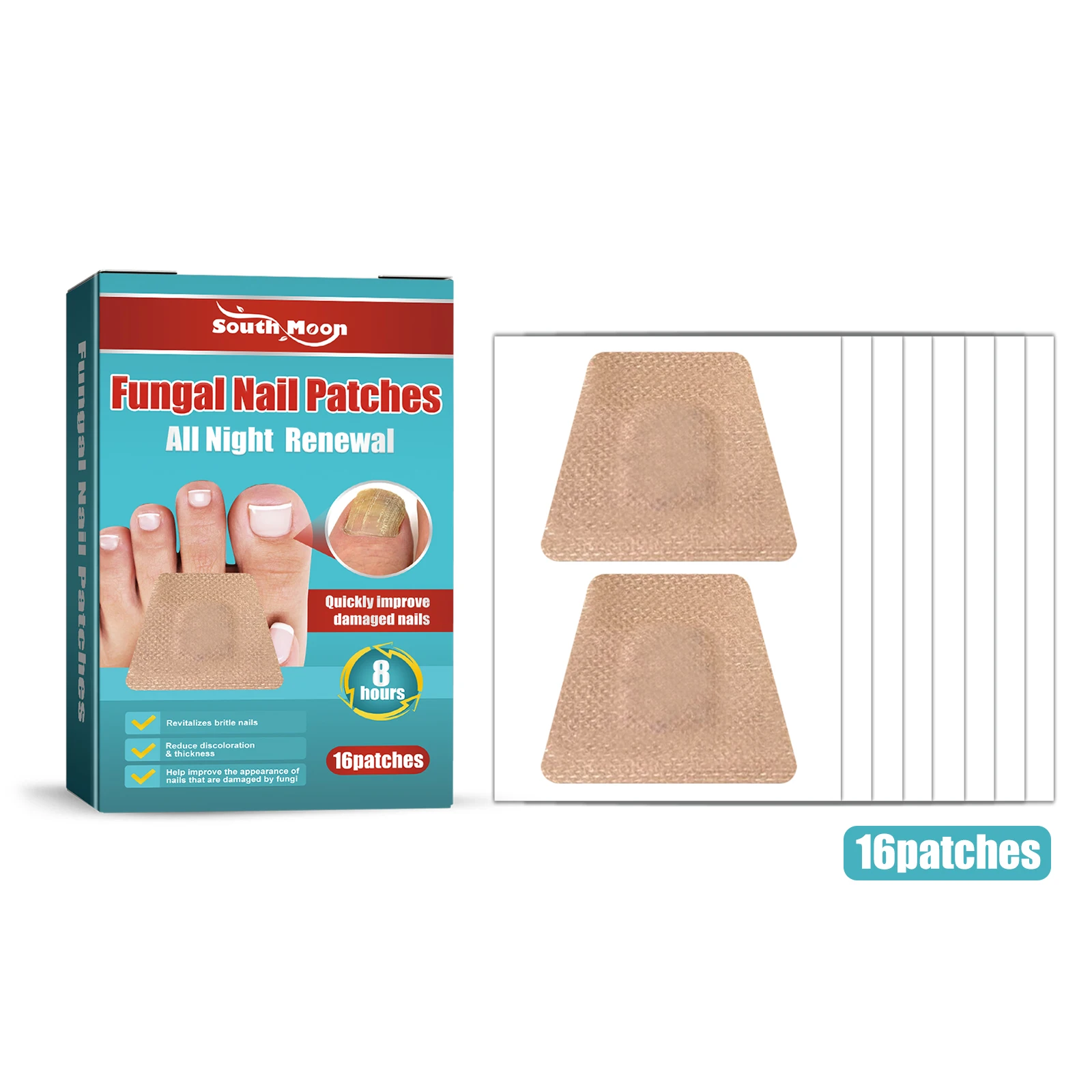 

Moon Nail Care Night Patch, Nail Moisturizing And Brightening Care Soft Nail Thickening Nail Patch
