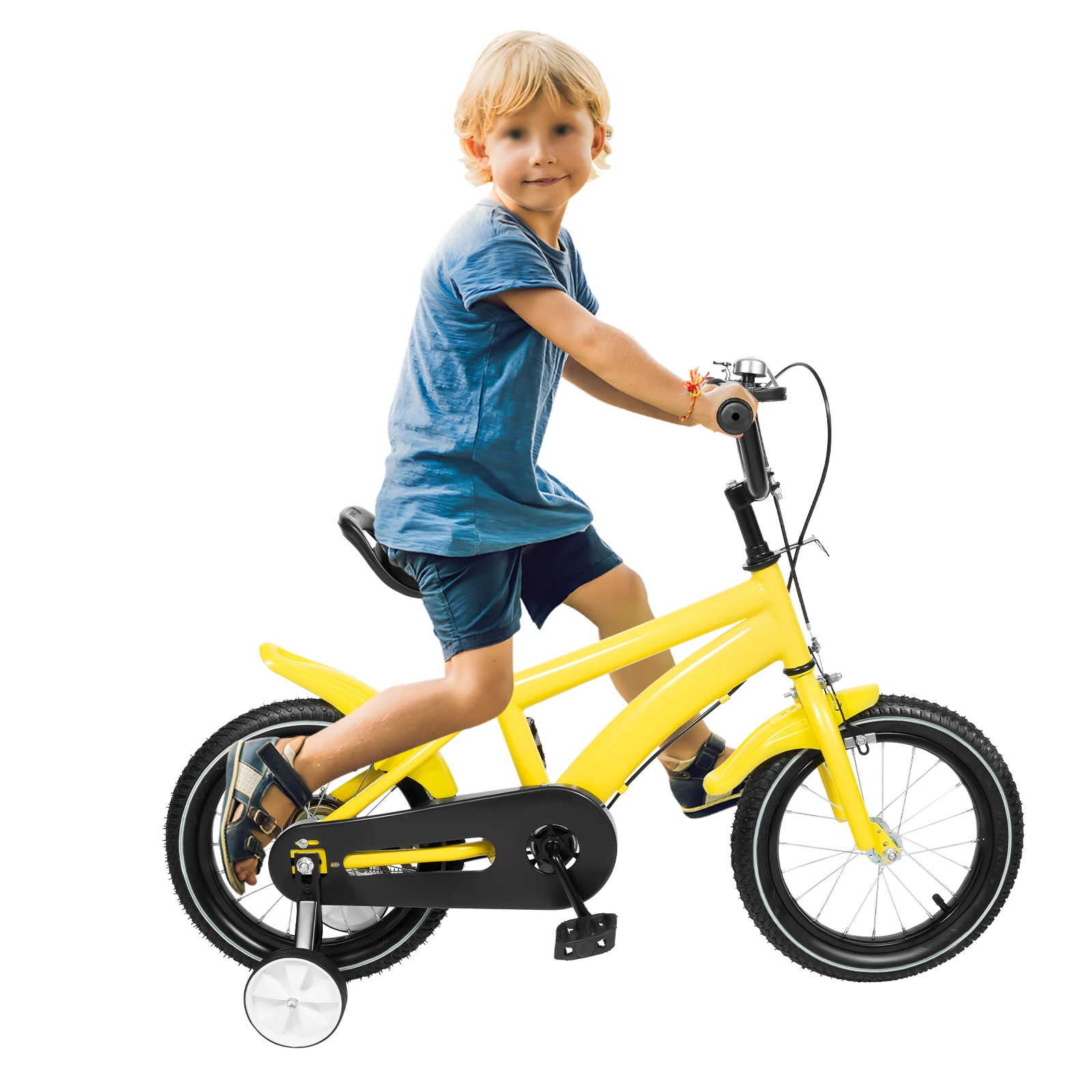 AliExpress 14'' Kids' Bicycle for Learning | Adjustable Seat (55.88-66.8cm) & Armrest, 7.67kg Net Weight Children's Bicycle