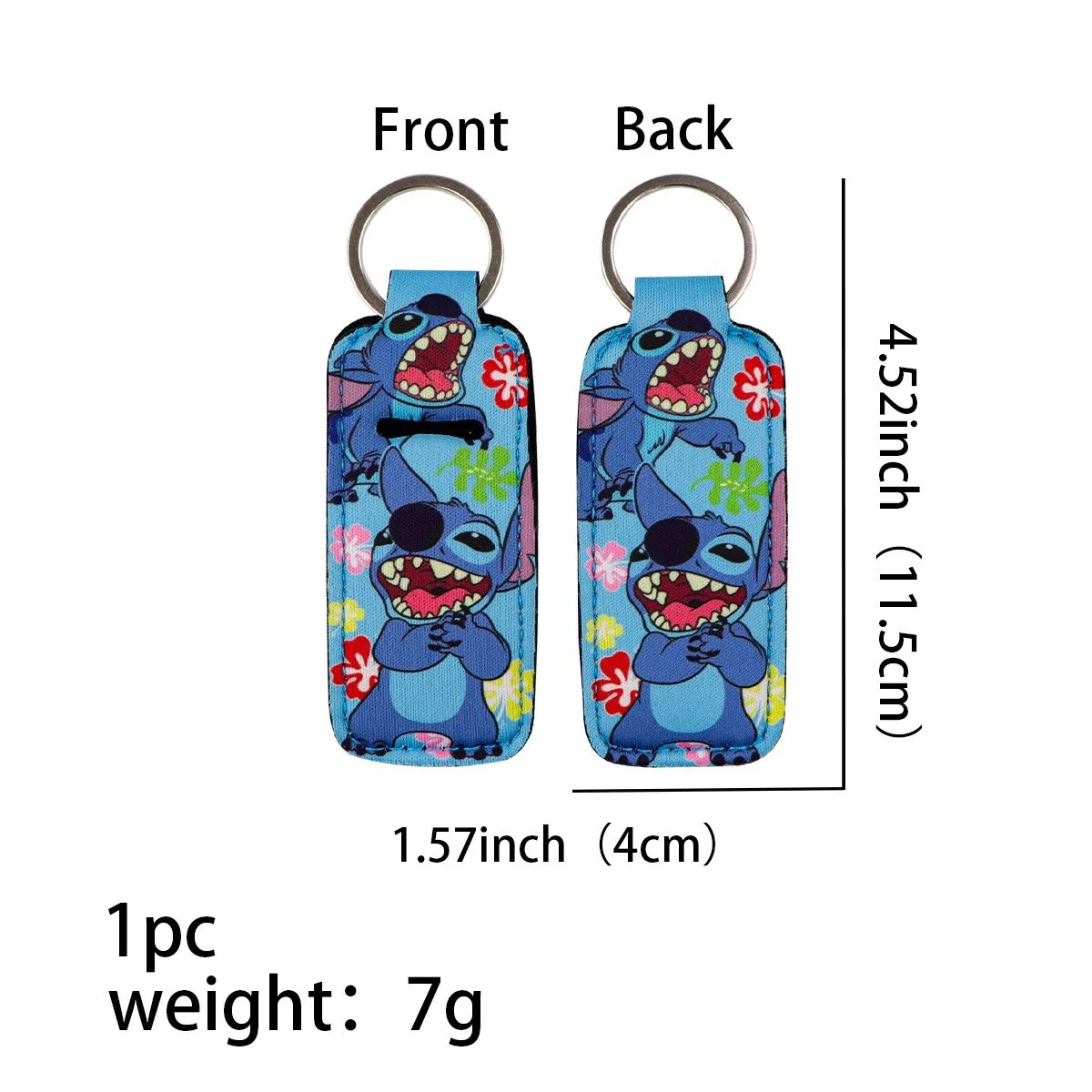 Hot Selling Cute Cartoon Lipstick Set Key Chain Lipstick Cover Outdoor Portable Key Chain Decoration Accessories