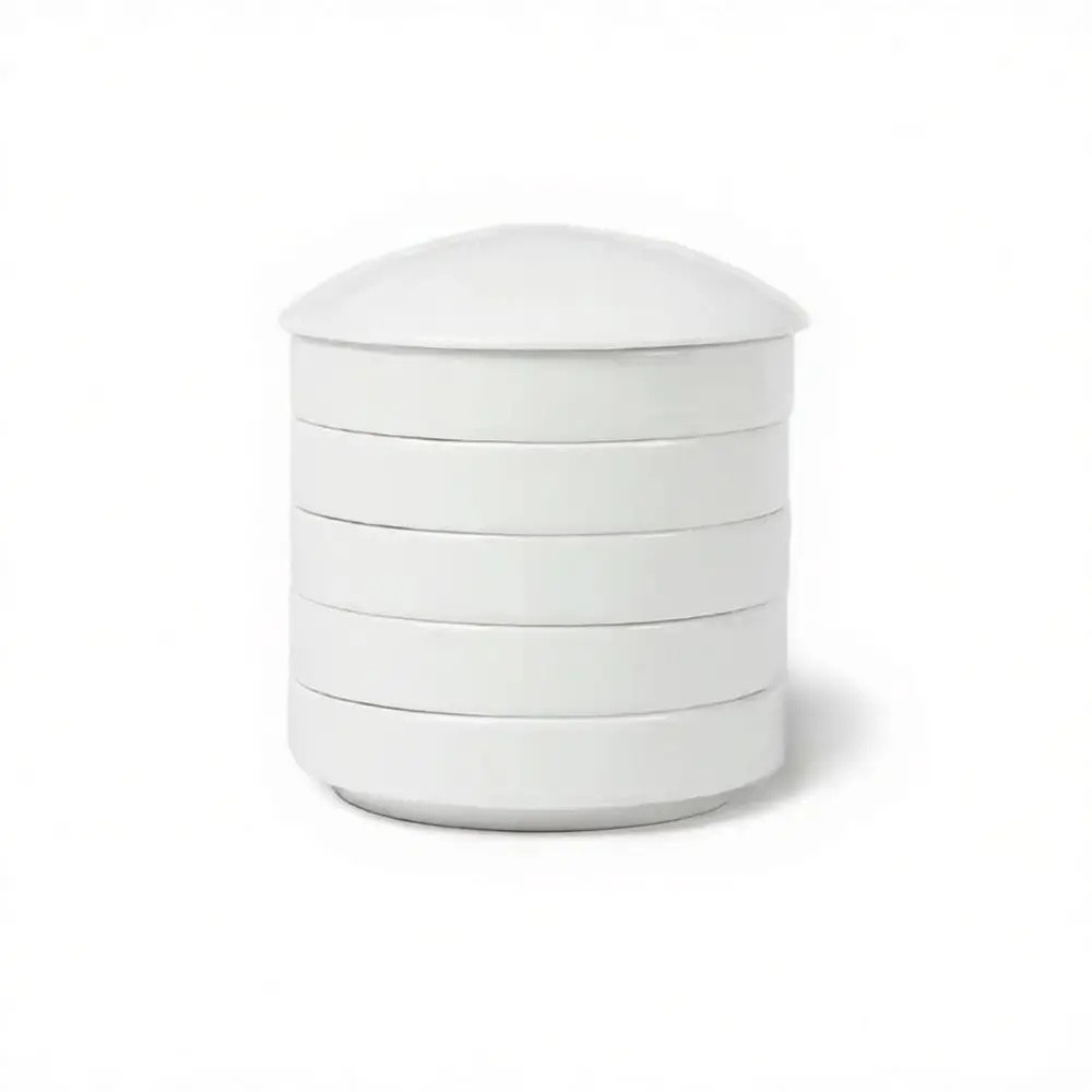 Ceramic Ink Palette Five Tier Design Blue And White Pattern Professional Painting Tray Chinese Calligraphy Inkwash Tool