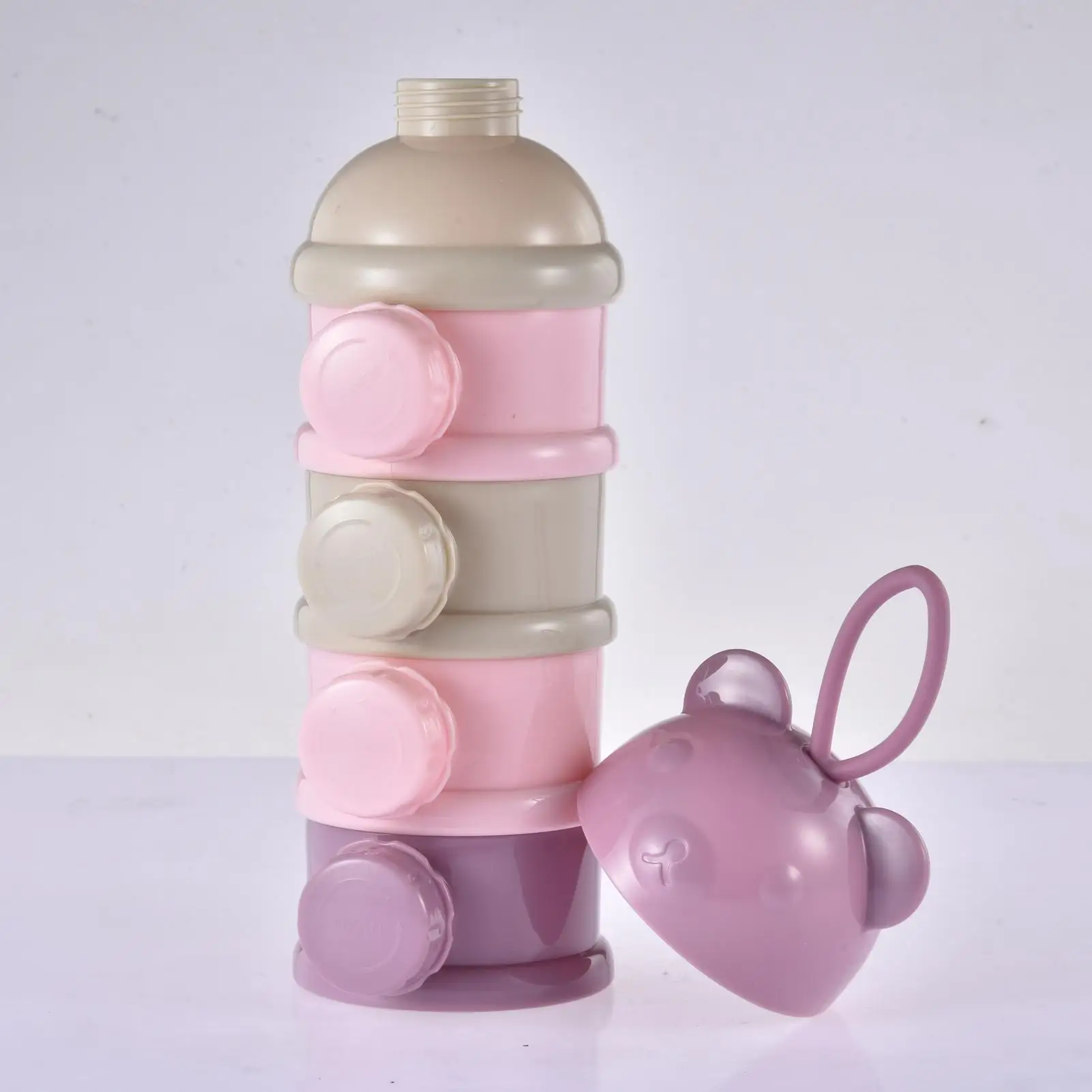 Formula Container 4 Grid Portable Milk powder box container Toddle Baby Snacks Food Storage Box Dispenser Milk Powder Bottles
