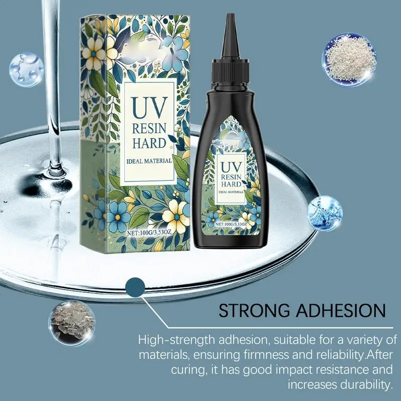 UV Resin Glue 1100g Quick-drying Transparent Hard UV Resin Glue For Jewelry Making Craft Decoration Bonding Glass Metal