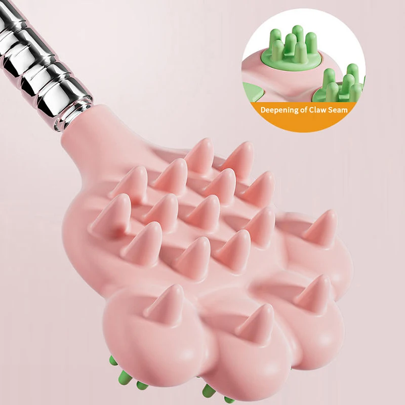 

Telescopic Back Scratch Tool Point Massage Stainless Steel Stretchable Itchy Scratch Cuet Cat Paw Scratcher With Magnetic Ball