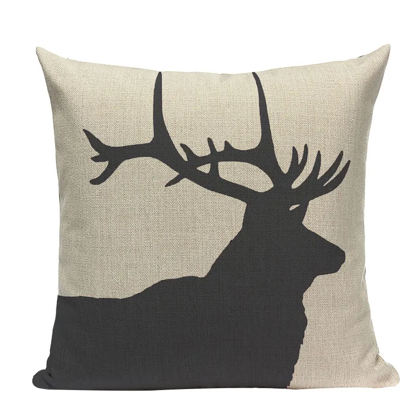 Nordic Home Decorative Cushion Covers Original Bear Deer Cushions Custom High Quality Decor 45Cmx45Cm Square Printed Pillow Case