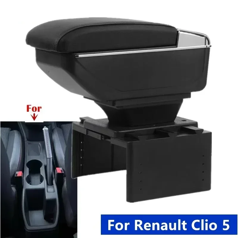 

Центральный подлокотник для Renault Clio 5, подлокотник для Renault Captur Clio5, автомобильный подлокотник, центральный ящик для хранения, модернизация