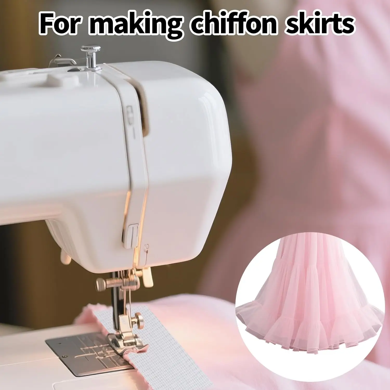 Stoff-Saumführung, Fischgrätenband zum Nähen von schmalen und gebogenen Saumnähten, wiederverwendbarer Knochenstreifen für Chiffon-Seidenkleider und -röcke – Detail 4