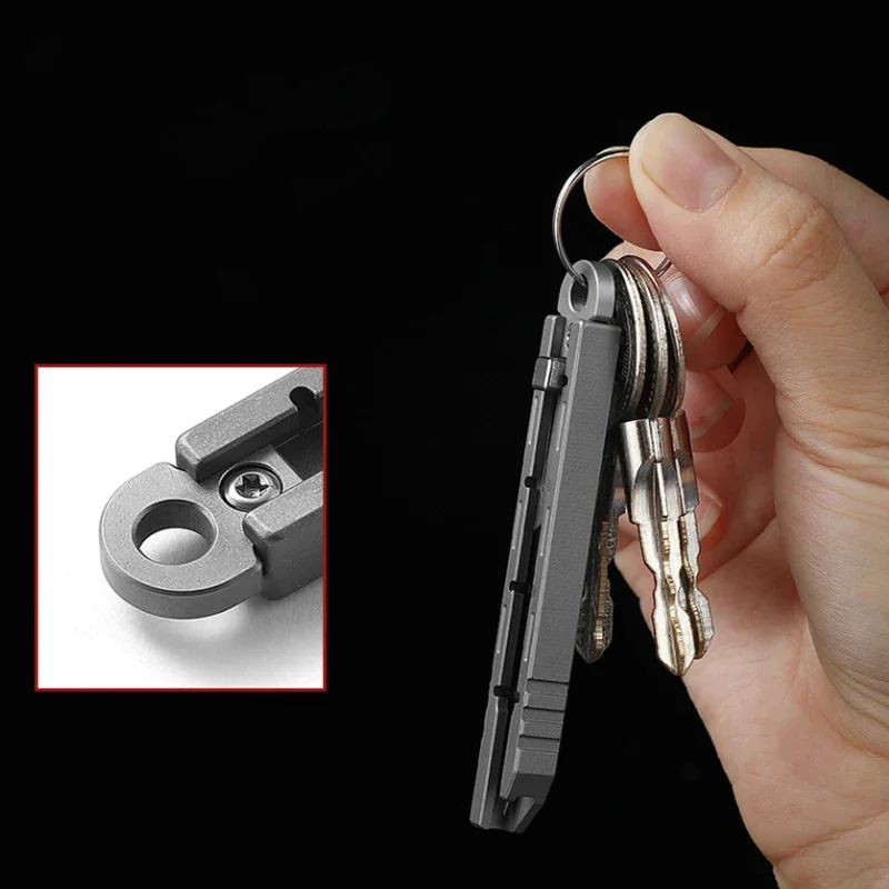 Imagem -03 - Mini Titanium Alloy Surgical Knife Acampamento ao ar Livre Open Box Art Push Knife Portátil com 10 Lâminas