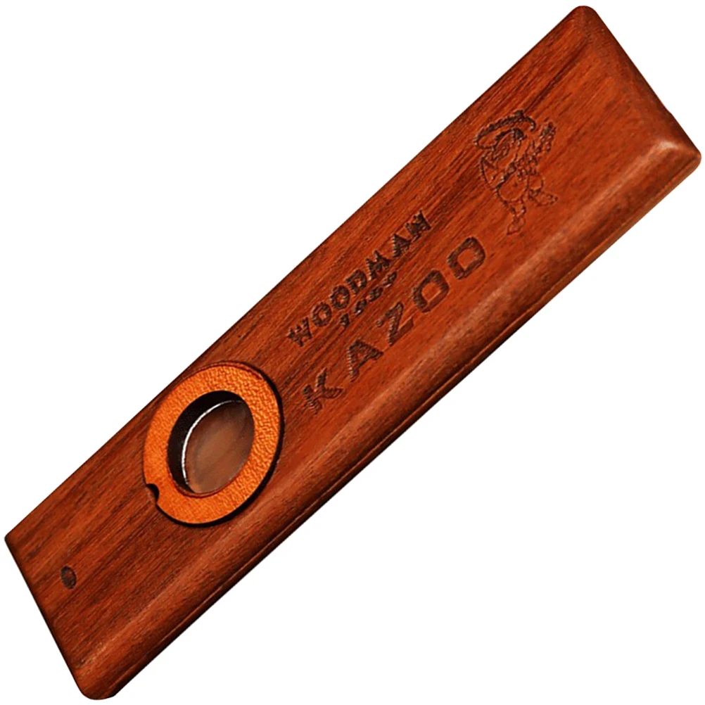 

Wooden Kazoo Companion Durable Musical Instrument for Adults Kids Guitar Partner Smooth Professional Kazoos Outdoor Fun Toddler