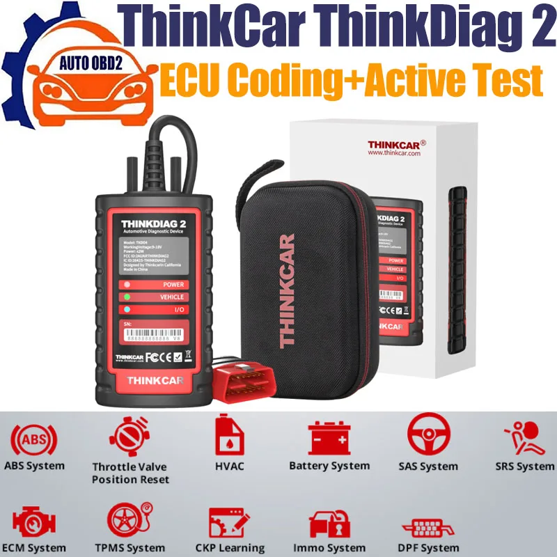 ThinkDiag 2 ALL software 1 Year Free Update Auto Diagnostic tool support CAN FD ECU Coding Active Test 16 reset Thinkdiag2