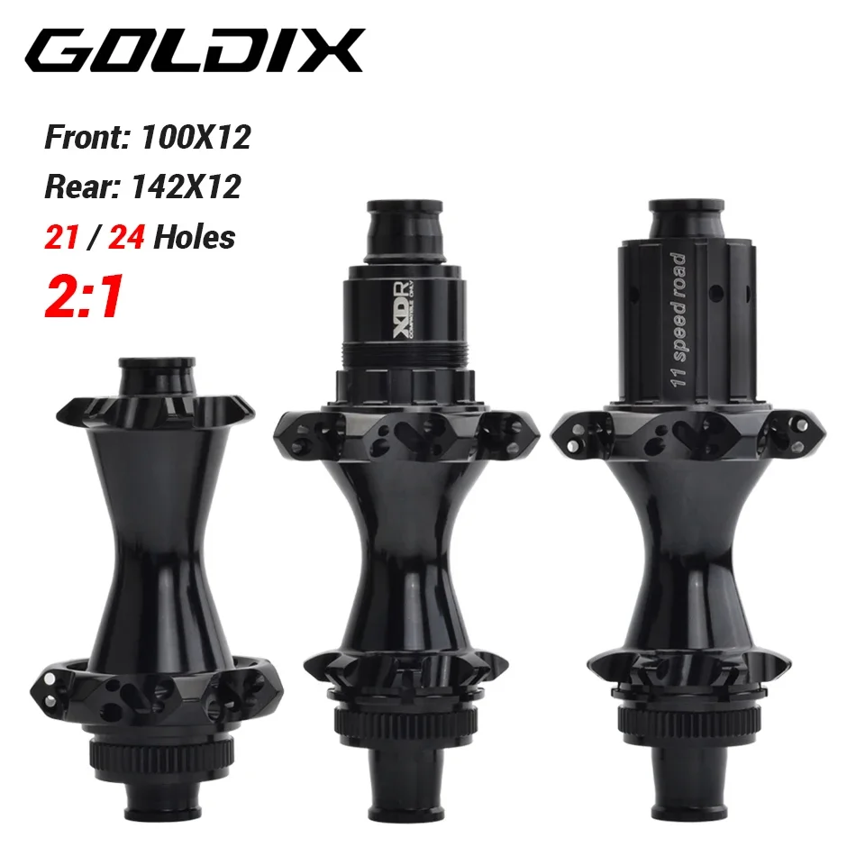 

GOLDIX CX17 Bicycle hub 2:1 straight pull spoke 21/24Hole Center Lock suitable for SHIMANO 8170 and SRAM RED transmission system