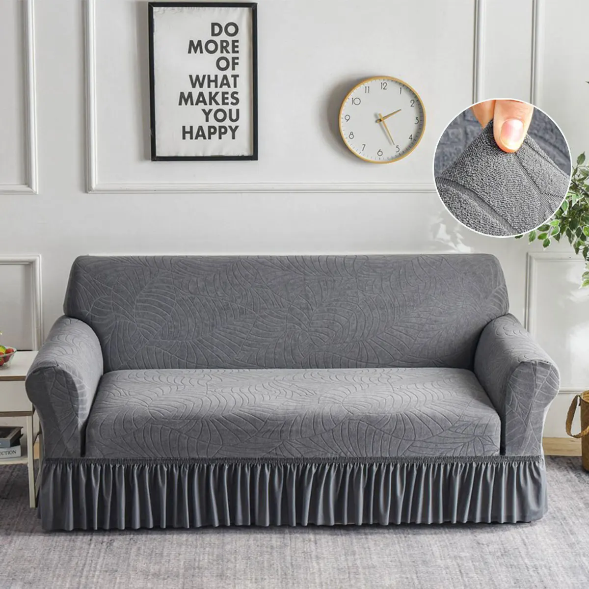 XM-Luvetoria 1PC Waterproof Jacquard Sofa Covers for Living Room Stretch Sofa Slipcovers Anti-dirty Set Cover Home Decoration Cushion Covers