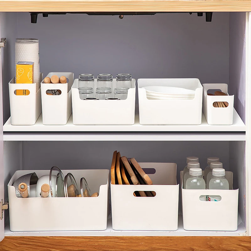 Cabinet Storage Box Large Capacity Kitchen Utensil Cutlery Organizer Box Multifunctional Kitchen Storage Organization