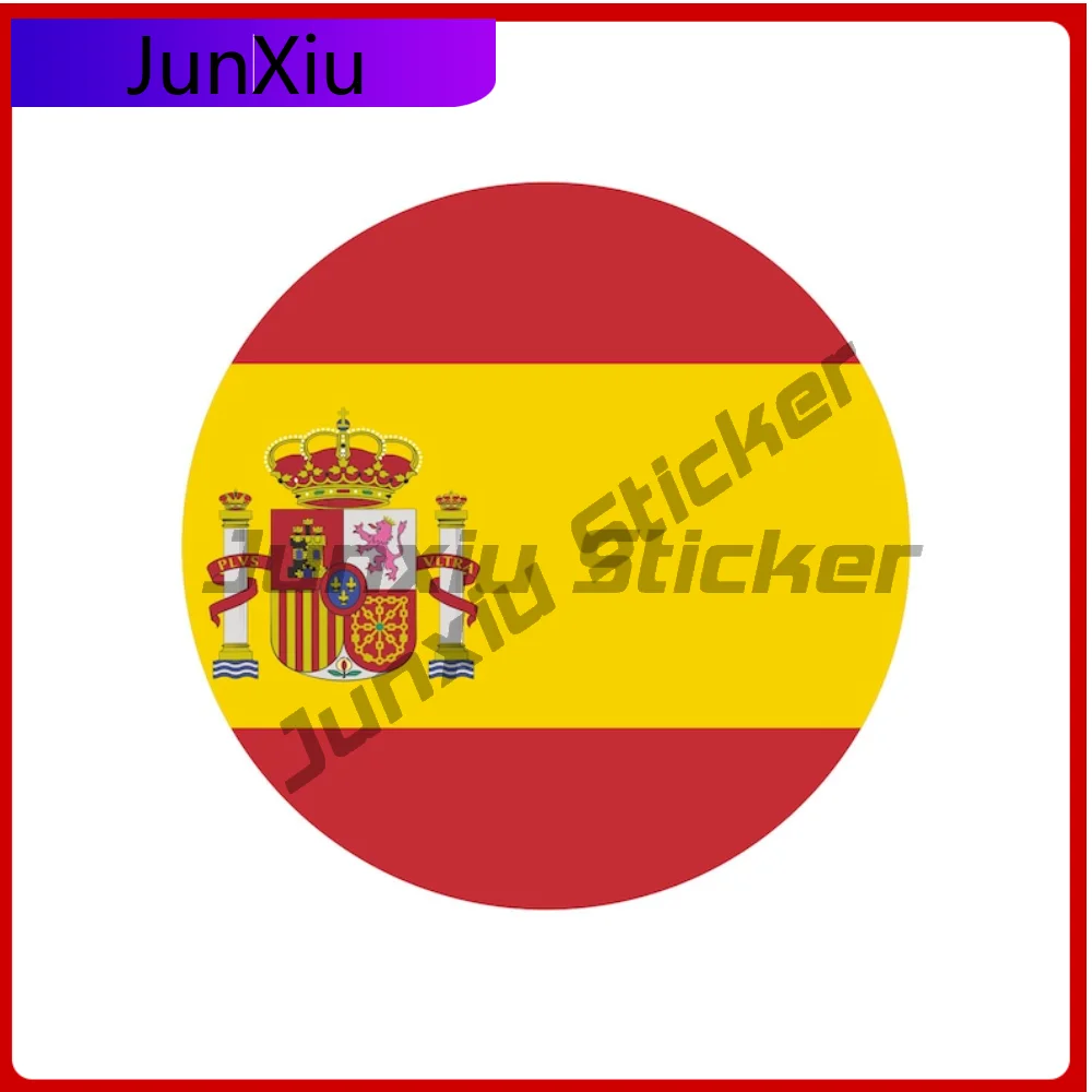 

Spain Spain Sticker 8 cm Round Round Vinyl Stickers EM World Cup High Quality Vehicle Sticker For Bumper Truck Weatherproof