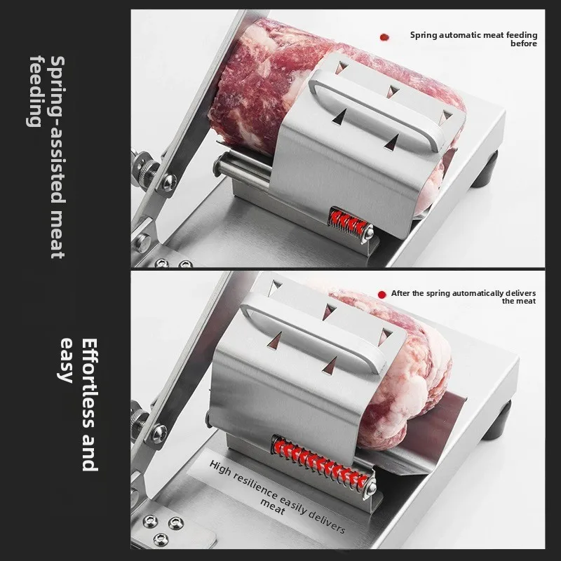 Manual Mutton Roll Slicer 304 Stainless Steel Household Kitchen Beef Cutter Meat Slicing Tool