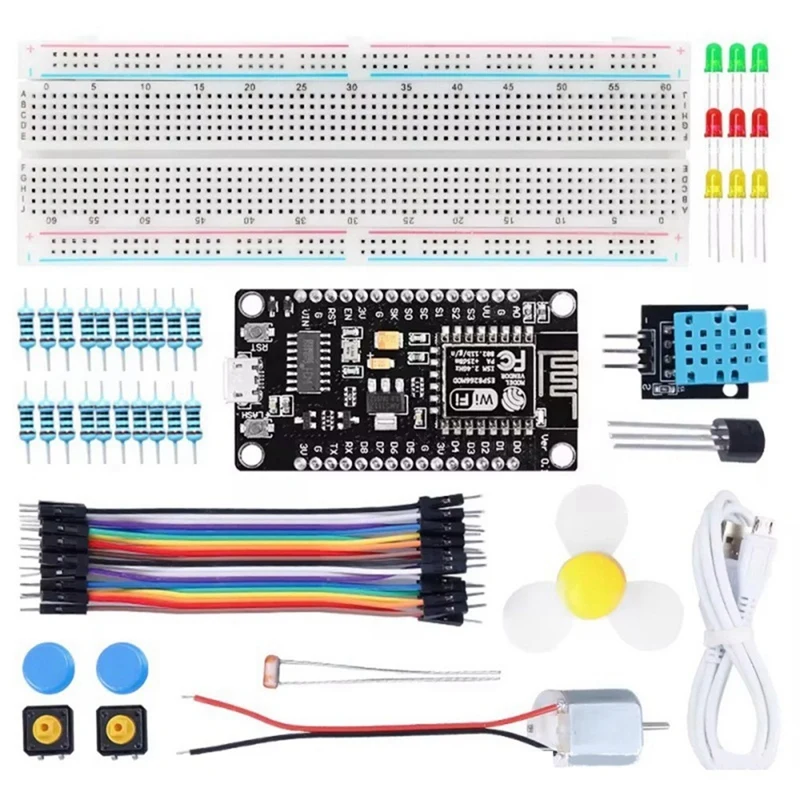 

B03B-ESP8266 Стартовый комплект Wi-Fi Датчик температуры и влажности Комплект для программирования Обучающий комплект для электронного эксперимента