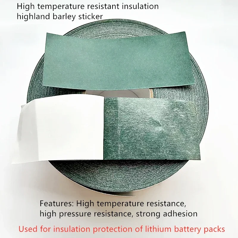 5 أمتار/لفة 18650 21700 بطارية ليثيوم ملصق عازل، ورق شعير هايلاند ملفوف بظهر لاصق #3