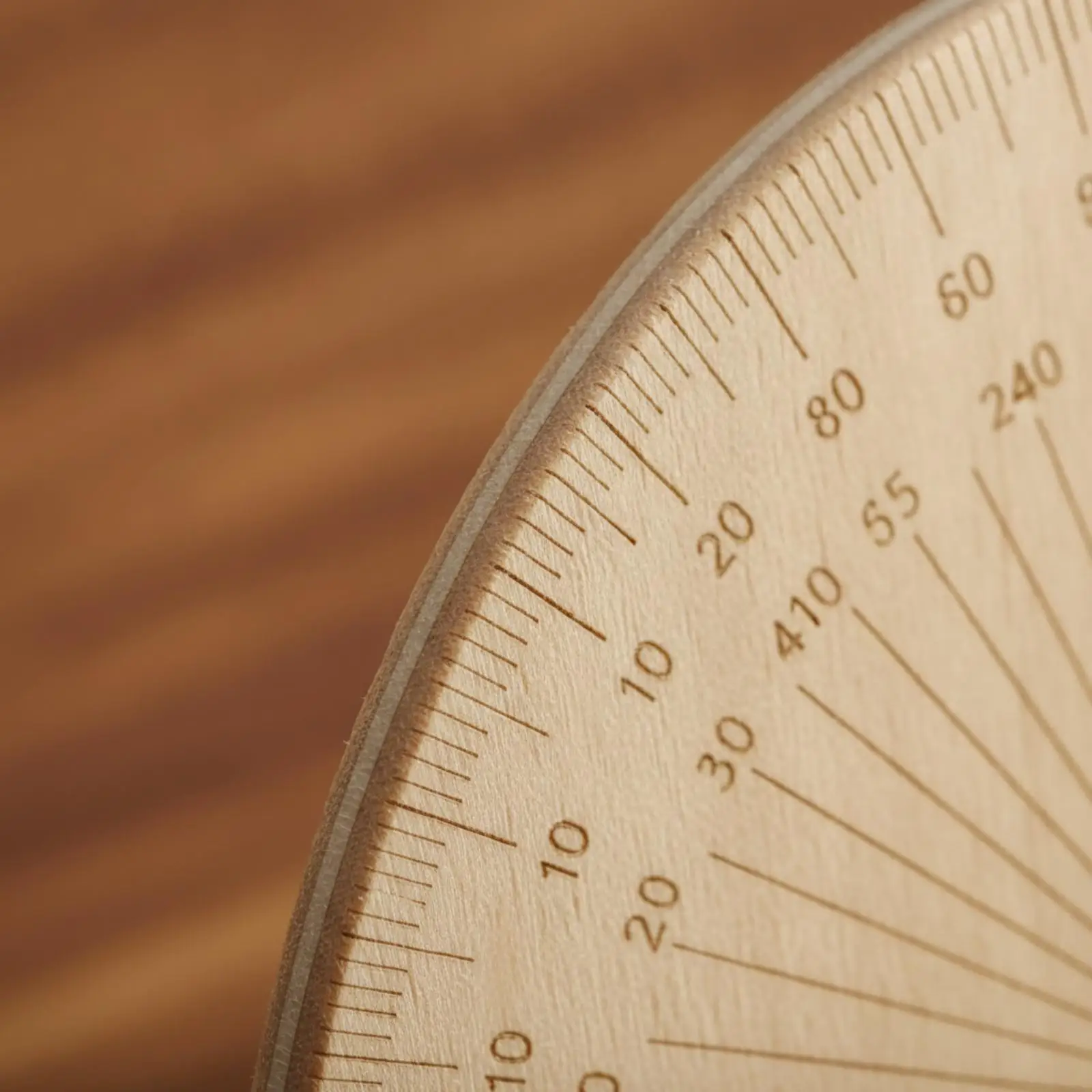 Wooden Protractor Clear Angle Measuring Tool Angle Locator Hand-Held Layout Tool Repeatable for Woodworkers, Woodworking