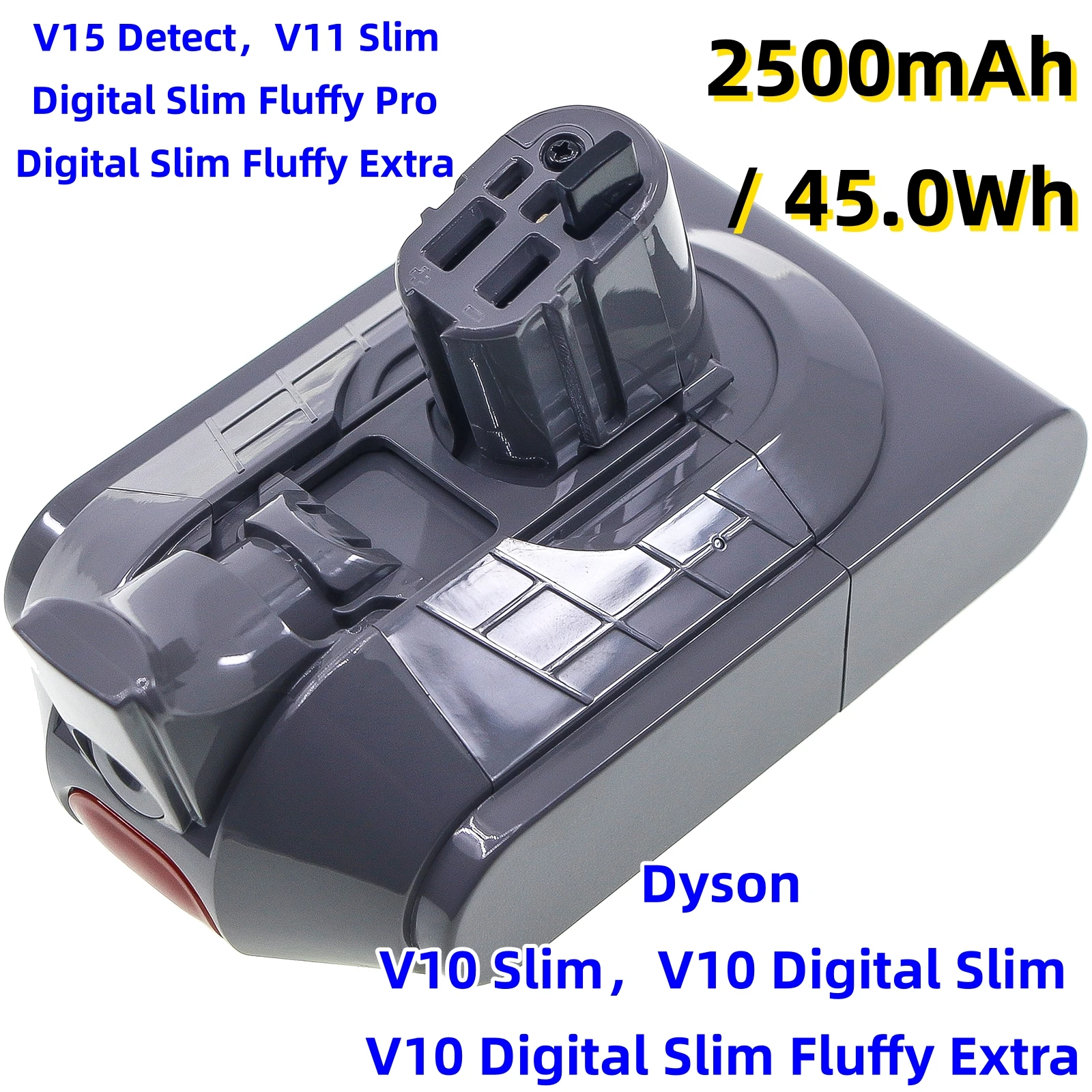 

Replacement Battery for Dyson:398006-01,398857-01,965171-02,971450-06,SV18,V10 Slim,V15 Detect,V11 SlimDigital Slim Fluffy Pro