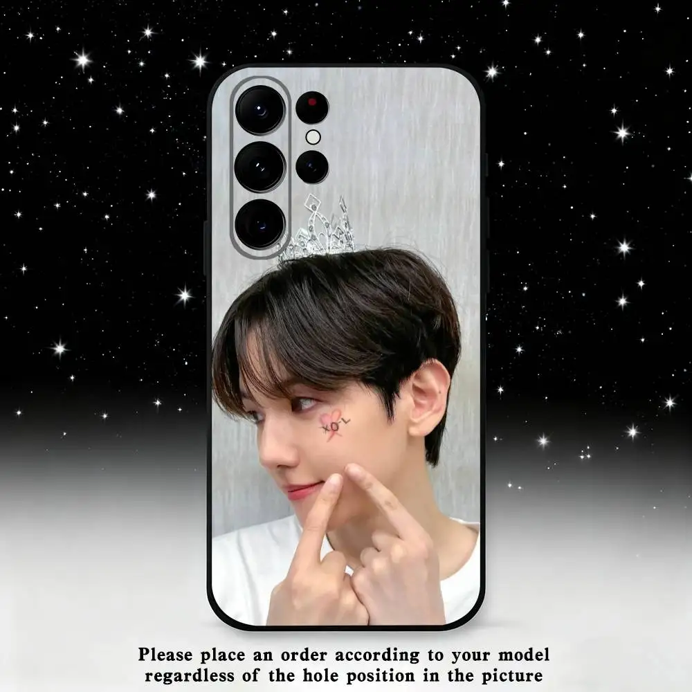B-baekhyun-N Capa de telefone para Samsung S25, S24 Ultra, S20, S30 plus, S22 plus, S23, S30 Ultra 5G Silicone Preto Shell