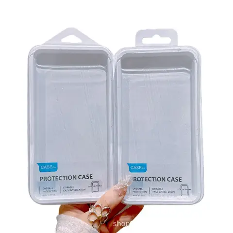 Universal Size White Plastic Clear Blister Box for IPhone 16 17 18 Duo Pro Max Phone Case Slim Case Cover Packaging