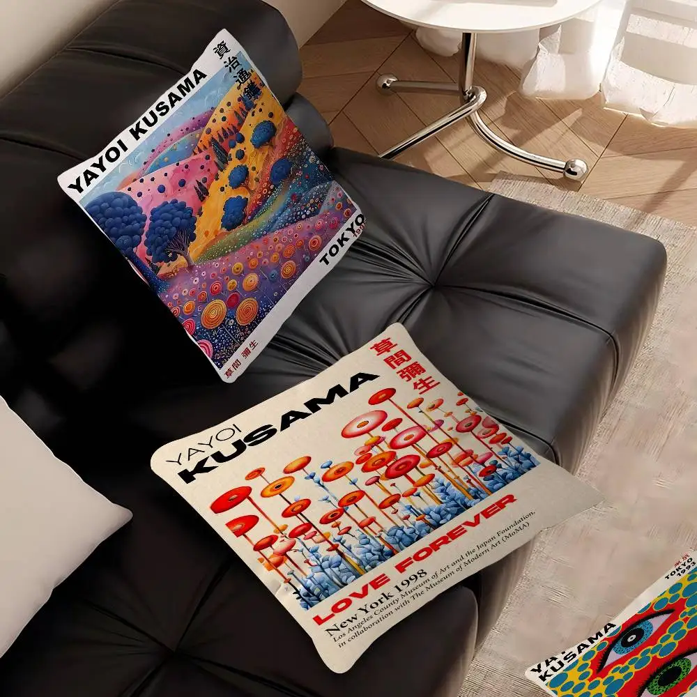 Nordic Japanese Yayoi Kusama Infinite World Colorful Cushion Cover Pillowcase Upholstery Sofa Throw Pillow Home Decor Pillowcas