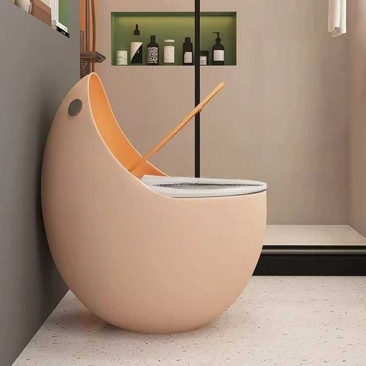 

Новый круглый унитаз подходит для небольших космических сифонов, смываемых цветных туалетов в форме яйца