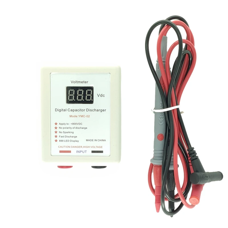 800V Digital Capacitor Fast Discharger High Voltage Discharging Tool For Electronic Repair Display