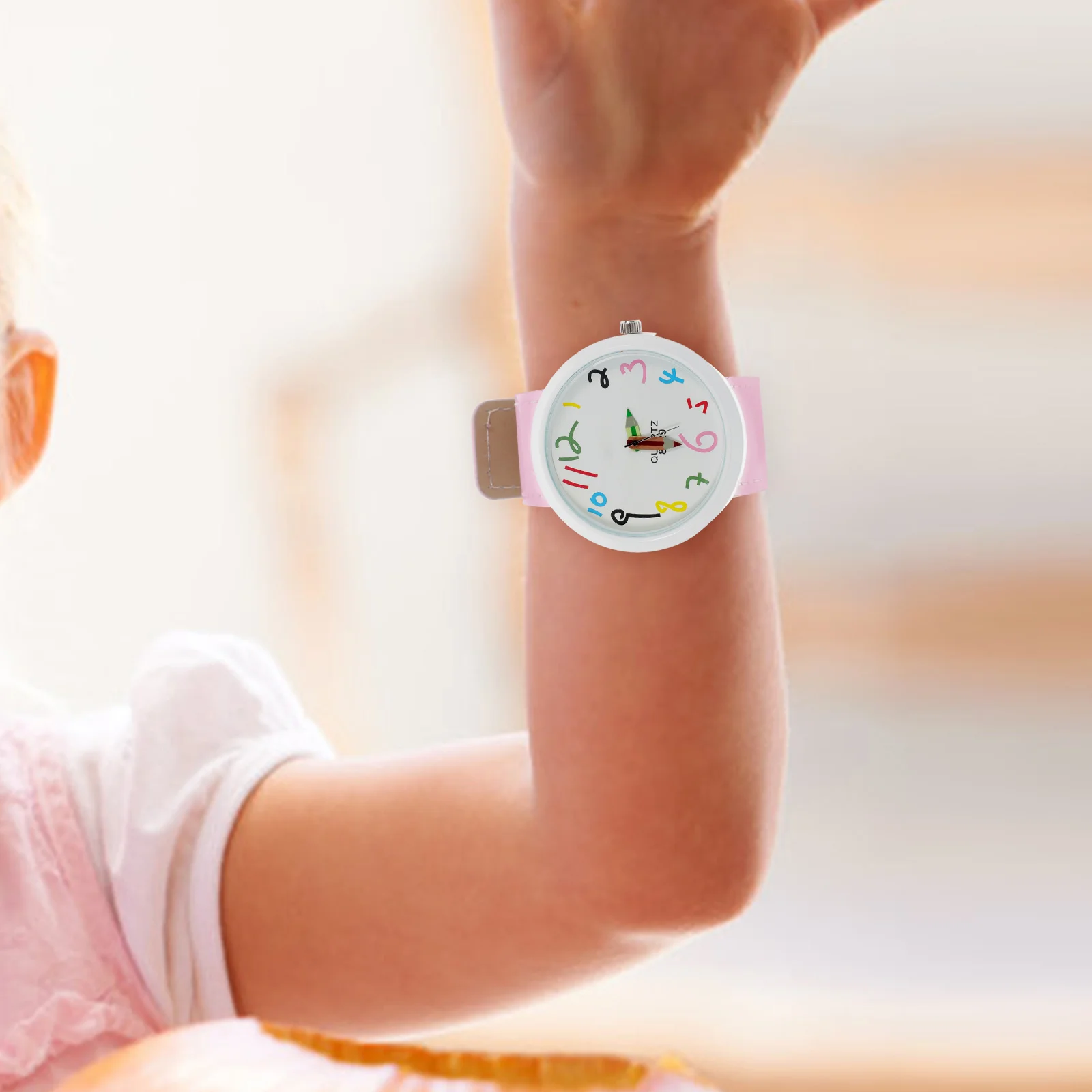 1Pcs Wrist Watch Exquisite Colorful Decor Watch for Daily Wear Pencil Pointers Exam Companion Lovely