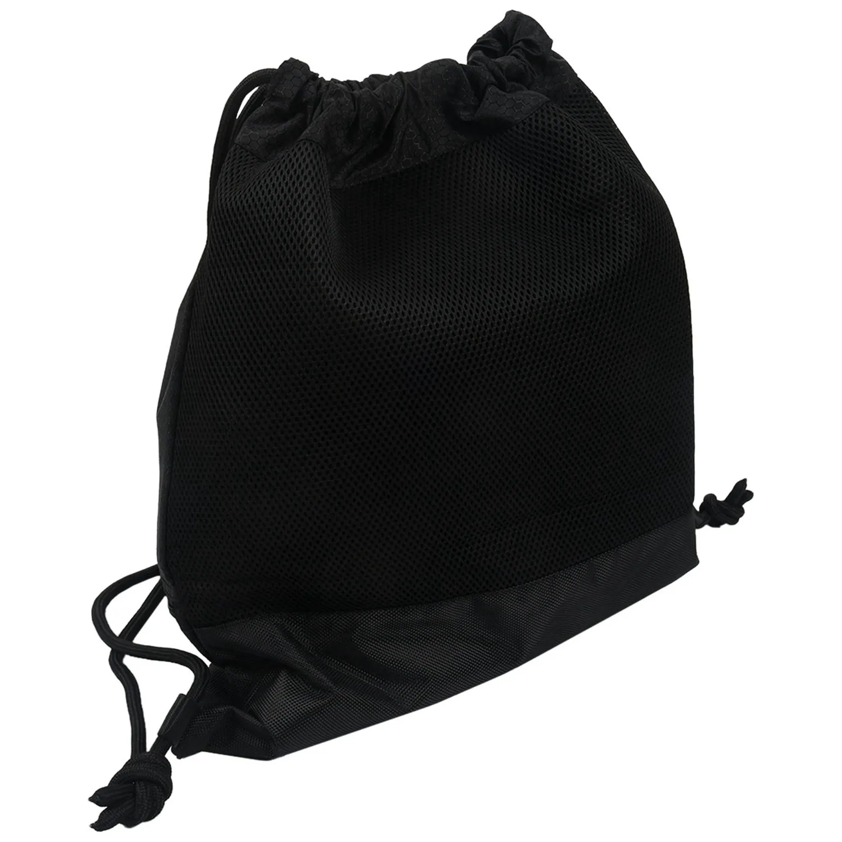 2X Outdoor Women Men Nylon Black Ultralight Backpack Football Basketball Bag String Drawstring Sport Bags(Big)-AA85
