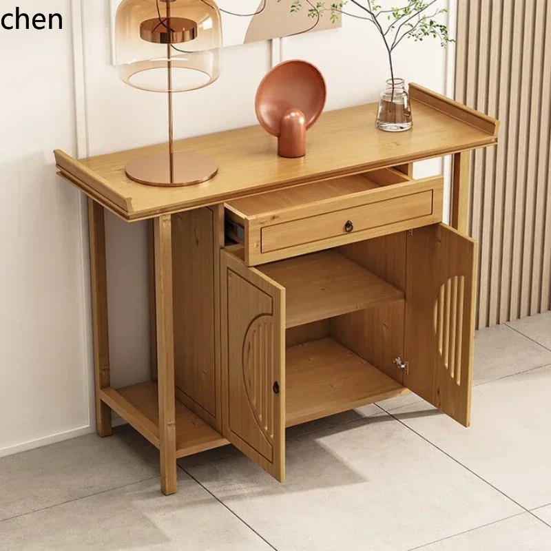 FG6.10 New Chinese Style Buddha Table Incense Case Altar Table Home Use Buddha Altar Entrance Hallway Entryway Cabinet