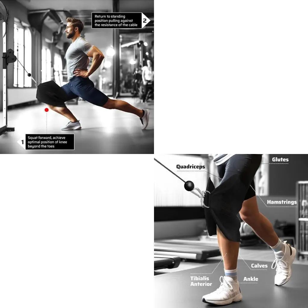  Squatting Tension Belt Leg Training Support Tool Squat Knee Attachment Homes Gym Accessory Cable Machine Attachment