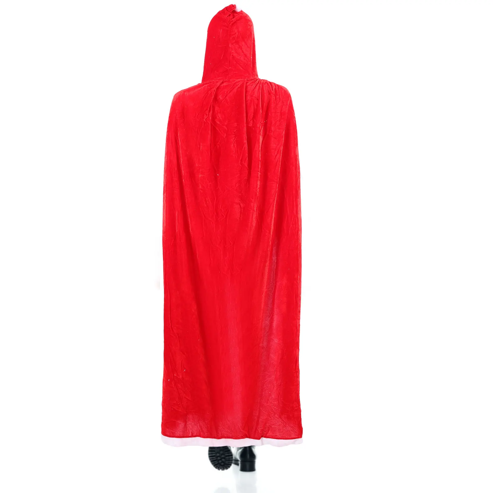 

1Pcs Long Hooded Xmas Cloak Comfortable Fabric Warm Christmas Cape Kids Party Performance Costume Christmas Cloak