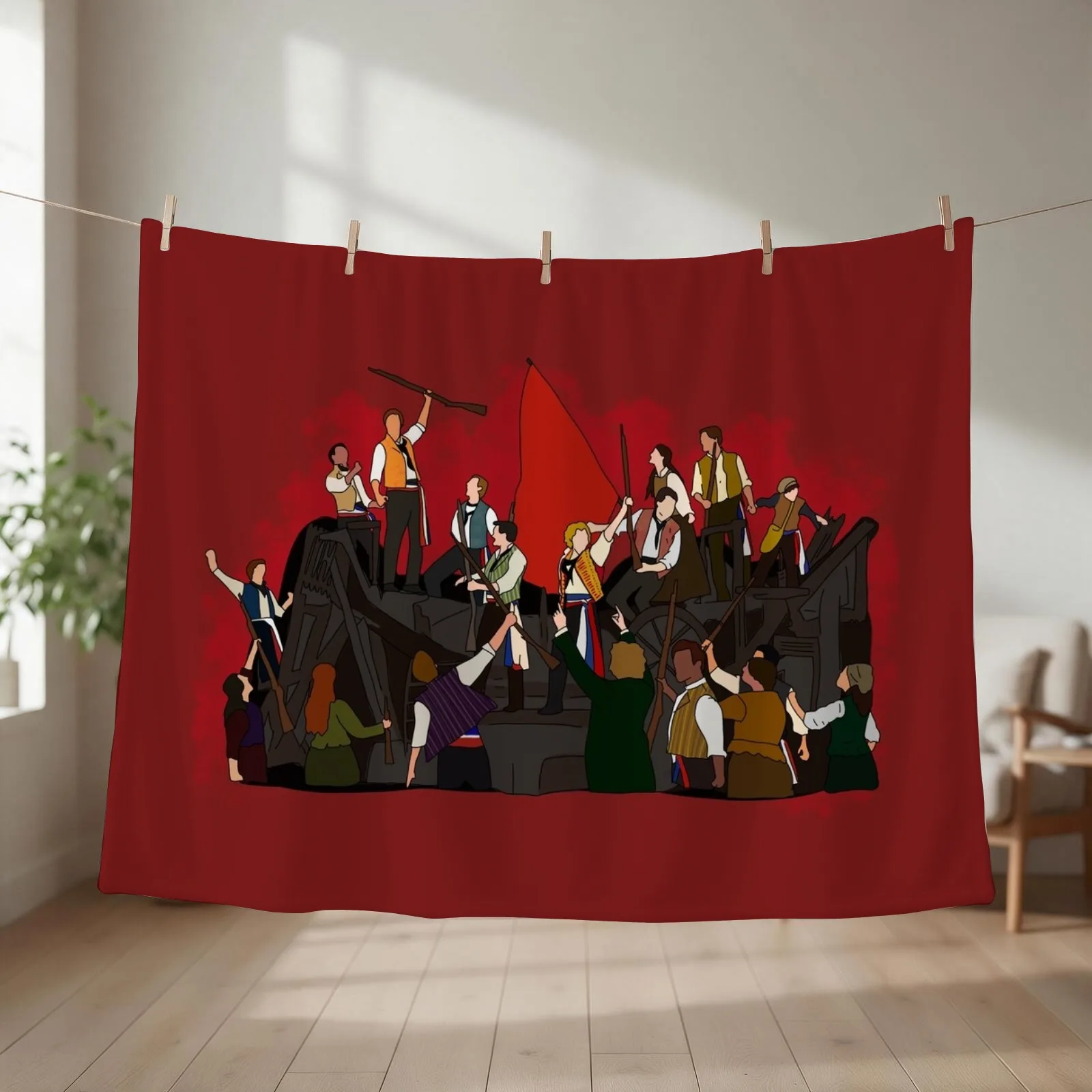 Les Miserables Barricade Throw Blanket Luxury St christmas decoration blankets and throws for winter Blankets