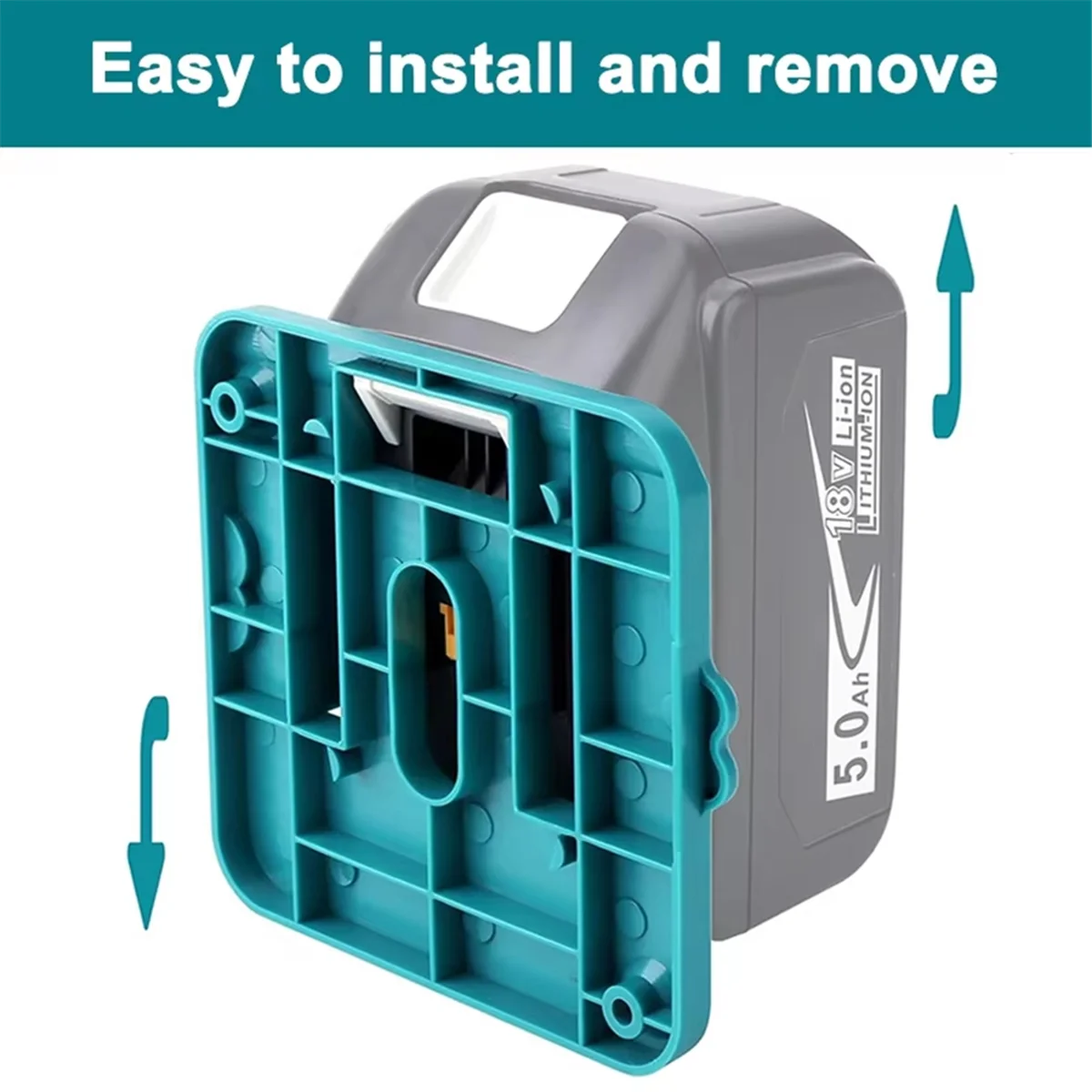 

ABNJ 10Pack Battery Storage Rack for 14.4V 18V Li-Ion Battery Tools Machine Holder Storage Rack Wall Mount Bracket