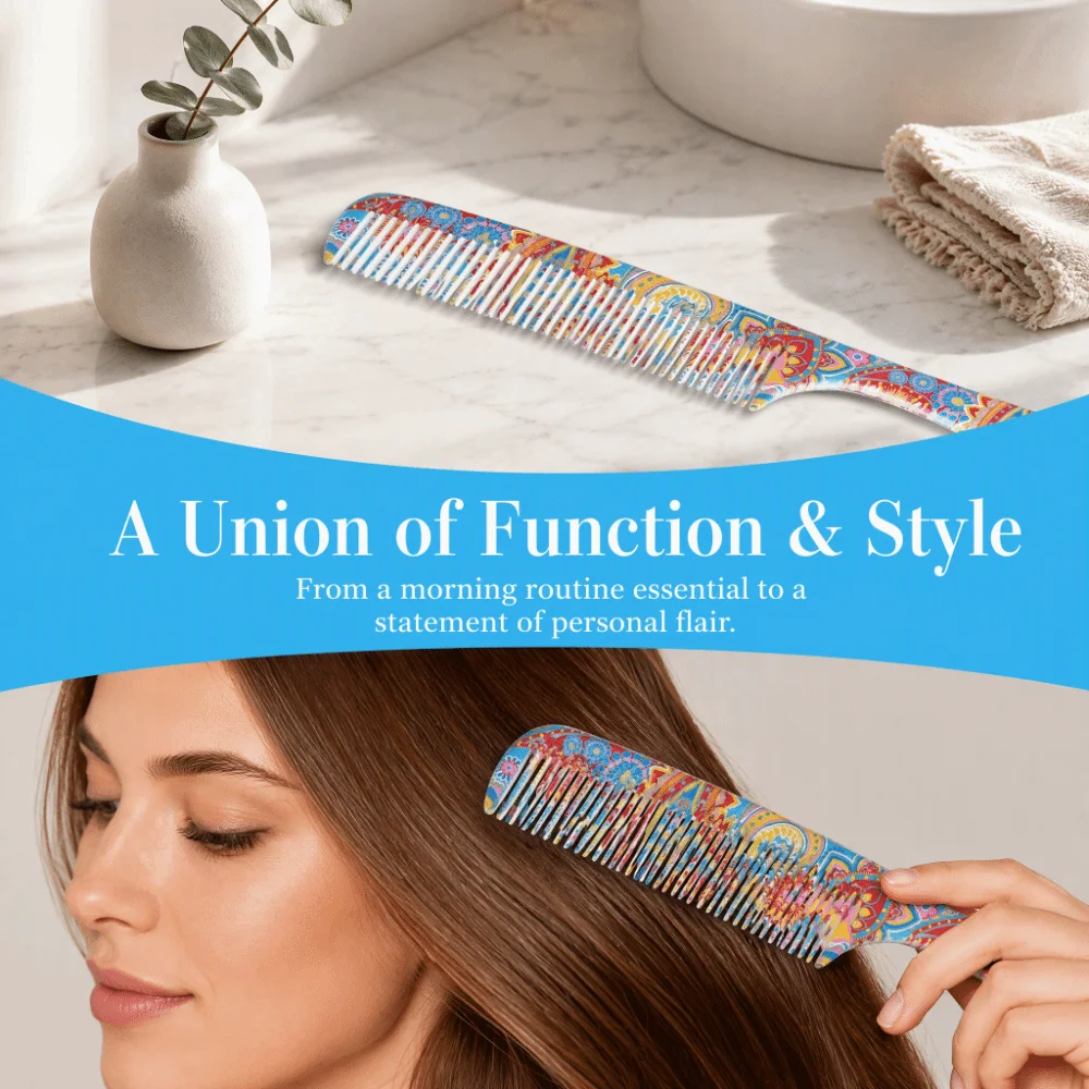 Cute Lightweight Detangling Comb Grooming Styling Comb Fine Tooth Comb Curly Hair Use